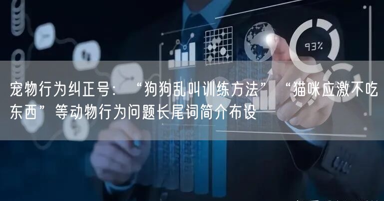 宠物行为纠正号：“狗狗乱叫训练方法”“猫咪应激不吃东西”等动物行为问题长尾词简介布设
