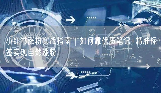 小红书涨粉实战指南｜如何靠优质笔记+精准标签实现自然涨粉